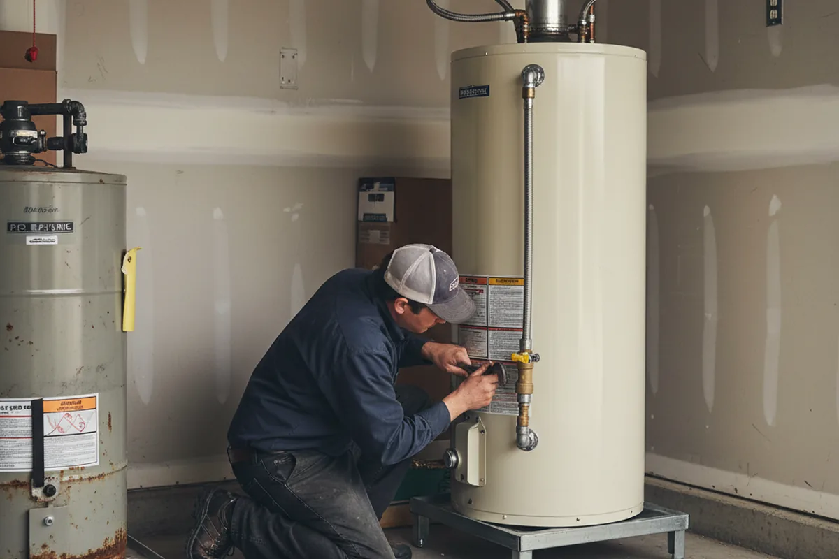 Water heater and shutoff valve replacement in Shady Spring